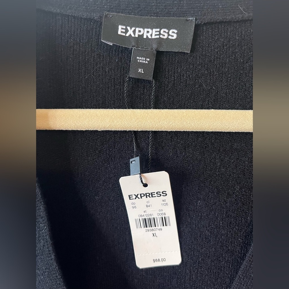 Express Black Dolman Sleeve Cardigan XL - Picture 4 of 8